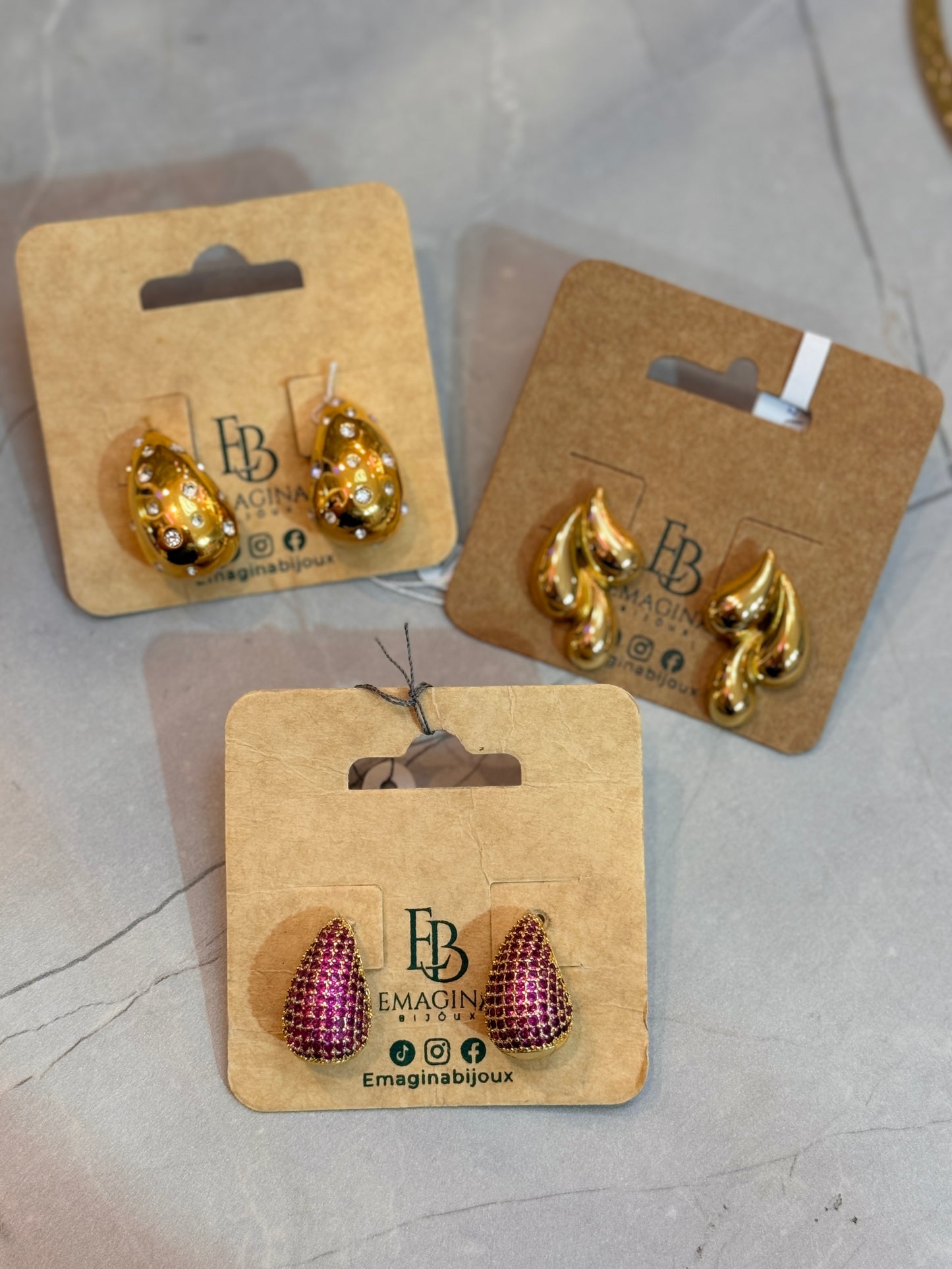 Aretes de Gota estilo Bottega